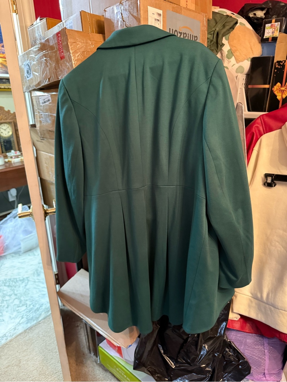 Jessica London Teal Green Double-Breasted Blazer Jacket - Picture 3 of 4